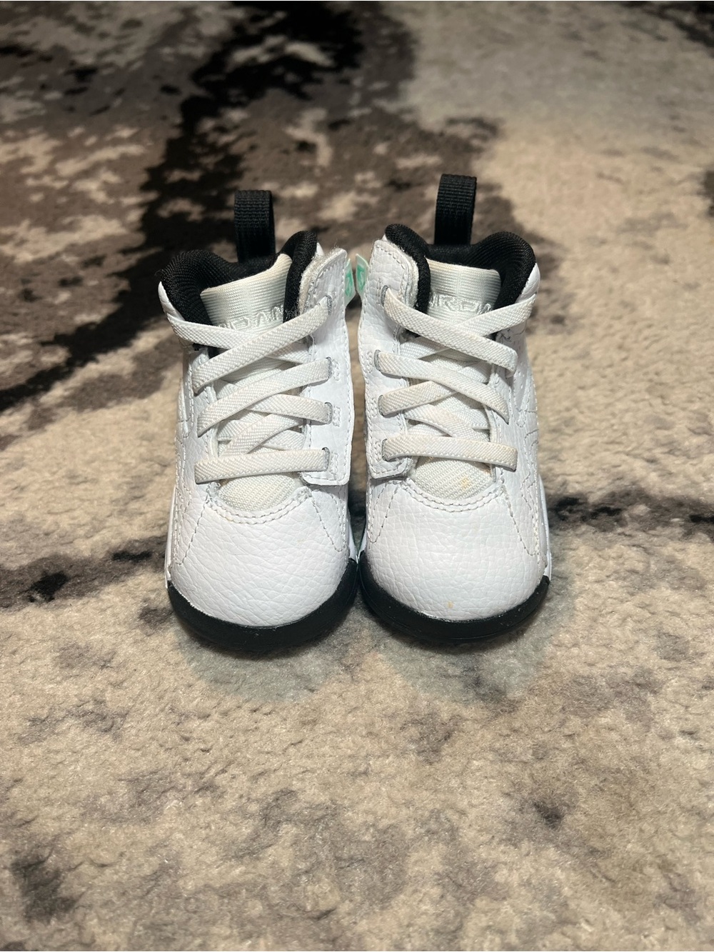 Jordan White and Black Baby Walker Sneakers